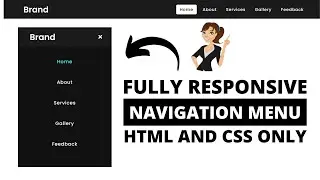 How to Create Responsive Navigation Bar using HTML and CSS