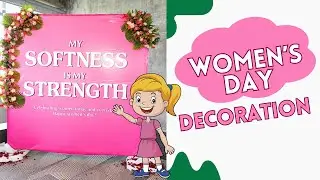 Simple flower backdrop decoration ideas, women's day decoration ideas in office, Gaziabad, Gr Noida