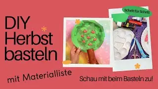 Herbst Basteln mit Klopapierrollen &ndash; Apfelbaum Basteln mit Kindern