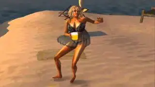 Latricka's Second Life SecondLife Beach Beer Dancing Linqerie Ocean Blonde Hair