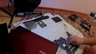 Samsung R780 notebook disassembling at home, dust cleaning, using Arctic cooling mx-4
