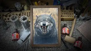 #Leathercarving wolf