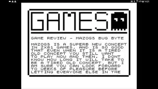 ZX81 Game Review - Mazogs