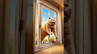 Giant Cat Trying to Jump Through a Window #shorts #cats #stories