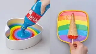Fancy Rainbow HEART Cake Decorating Tutorial | Beautiful Cake And Dessert Recipe
