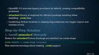 Fixing OpenSSL 3.0 and zstandard Issues When Running conda init in Anaconda