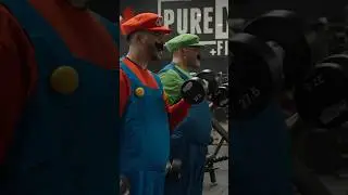 Mario & Luigi take over Pure Muscle + Fitness | Full video out now! 💪🏻 #funnyvideo #gym