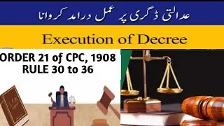 ORDER 21 of CPC, 1908 I EXECUTION OF DECREES & ORDERS I RULE 30 to 36 I MODE OF EXECUTION