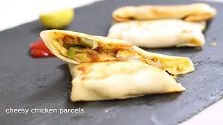 Ramadan special Cheesy Chicken Parcels//Cheese and Chicken parcels.