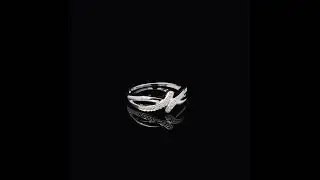 925 Sterling Silver Diamond Accent Bypass and Split Shank Band Ring (I-J Color, I2-I3 Clarity) -