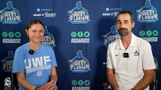UWF Cross Country - Cooling Down With Coach 10/9 - Coach Caleb Carmichael and Ava Baldauf