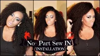 No-Part Sew IN Installation Tutorial with Sway Hair - KINKY TEXTURE