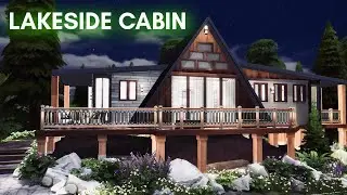 BUILDING A BEAUTIFUL LAKESIDE CABIN | The Sims 4 Speed Build