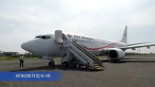 Flight Air Niugini Px 83, Port Vila - Honiara: taxi, take off and landing