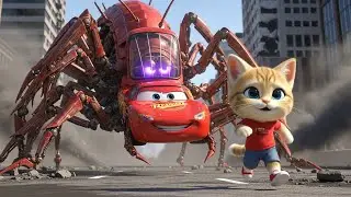McQueen Transforms into a Centipede Monster! CAT's Epic Rescue Mission 🚗🐛 | CAT RACING
