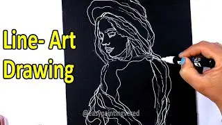 Painting with Acrylic Marker | Abstract #posca Line Art Drawing