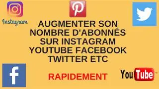AUGMENTER SON NOMBRE D'ABONN&Eacute;S YOUTUBE INSTAGRAM ECT   addmefast