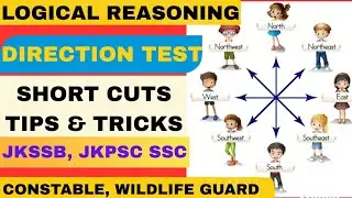 Direction sense 🤪|Mental ability|Reasoning|Short tricks|hacks|Tricks|constable|Wildlife guard|JKSSB