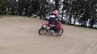 Gage riding at Lincoln Trail Motorsports in Casey, IL