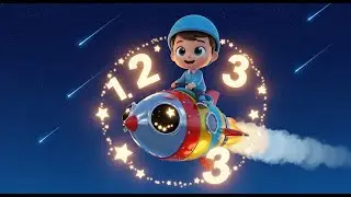 Counting Stars While Riding a Rocket | Fun Counting Song for Kids
