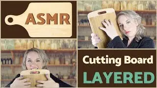 [ASMR] Scratching Wooden Cutting Board [LAYERED] - NO Talking - Long Nails