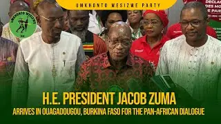 H.E. President Jacob Zuma Arrives in Ouagadougou for the Pan-African Dialogue