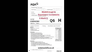 Q6 AQA Chemistry Paper 2 2024 Higher Includes 6 Mark Q #aqa #gcse #gcsechemistry