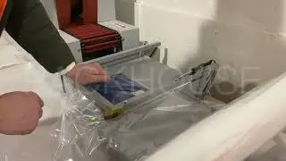 Термотоннель с угловым запайщиком для упаковки блокнотов в термоусадочную плёнку BS2020-L3030