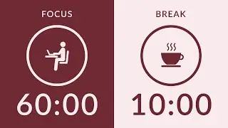 60/10 Pomodoro Timer | No Music 🔔 Bell Only | 7-Hour Study With Me for Deep Focus 🍅