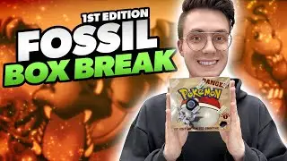 1st EDITION Fossil Set Booster Display OPENING 😱 Pok&eacute;mon Booster Opening Live