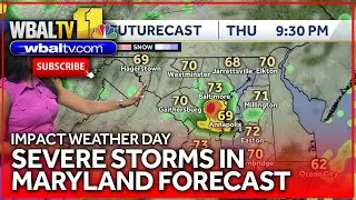 Heavy rain and thunderstorms in Maryland Thursday afternoon
