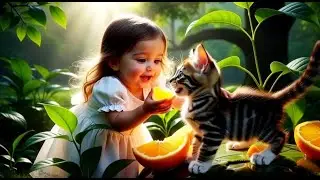 A Cute Kitten Born From a mandarine  Hyper-Realistic AI Video  #AI #AIAnimation #funny  #Cute  #cat
