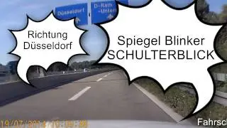 Autobahn A52 Fahrstreifenwechsel