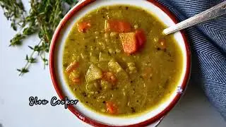 Cozy, Easy Slow Cooker Split Pea Soup - No Soaking!