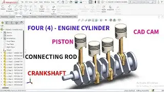#CRANKSHAFT IN CADCAM- A PART IN 4  ENGINE CYLINDER   #SOLIDWORKSTUTORIALS