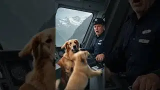 AI FUNNY VIDEO DOGS SAFE TRAIN #ai #aivideo #funny