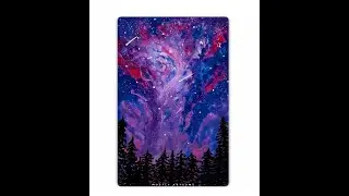 GALAXY ART | Watercolour painting|Mostly artsome | #shorts #easy #artwork #watercolour #amazingart