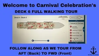 Carnival CELEBRATION FULL WALKIE TOUR DECK 6 AFT(back) to FWD(front) Please SUBSCRIBE to our channel