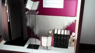 See Father Solanus Casey's violin, actual habit and notebooks