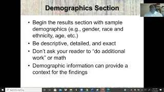 How to present results in qualitative and quantitative studies: Research Method
