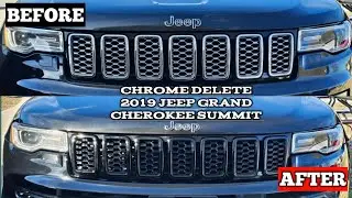 Установка сотовых вставок решетки радиатора Jeep Chrome (удаление)