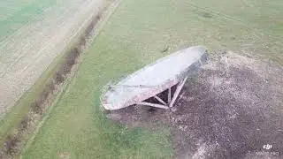 The last remaining dish at RAF Stenigot by drone