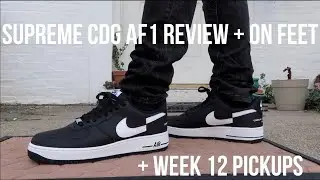 Обзор кроссовок NIKE AF1 от SUPREME CDG + фото на ногах и подборка товаров 12-й недели! (Шапка с логотипом Box Logo, фонарик, нож)