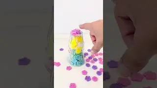 Three-Tier Tower of Colorful Buttons Reverse | Buttons & Glass Cups Oddly Satisfying #asmr #reverse