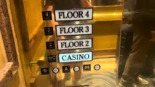 Square Button Dover Traction elevator @ Parking Garage, Bellagio, Las Vegas, NV