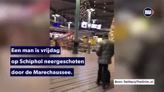 Marechaussee schiet man met mes neer op Schiphol