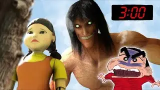 GTA 5 : SQUID GAME DOLL Killed Shinchan & Franklin In GTA 5 | SQUID GAME DOLL Attack SHINCHAN