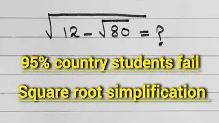 Only math experts get it right this hardest square root simplification math Olympiad 