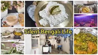 Everyday Bengali Village Life Vlog | Aquarium Fish, Morning Cooking & Lunch Preparation