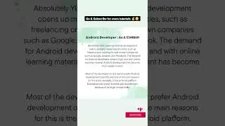 Android Developer As a Career : Good option or not?? 